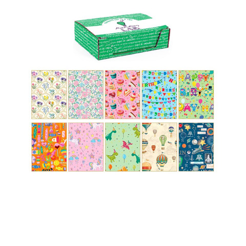 Carta regalo Kartos linea Fantasy Mix 70x100 cm - conf. da 100 fogli in soggetti assortiti - 18344